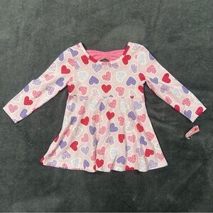 NWT Toddler Baby Girls Valentine’s Day Heart Pattern Swing Dress - 18 months